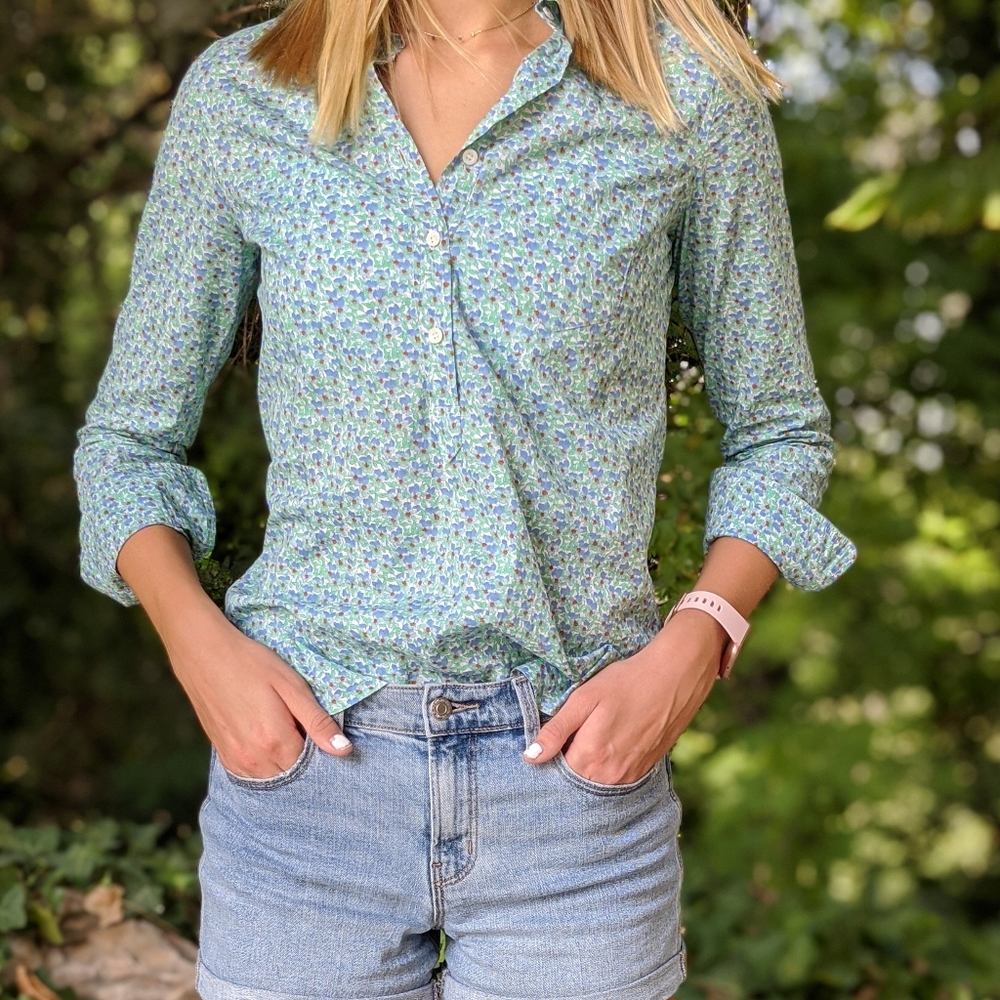 J. Crew button down cotton popover